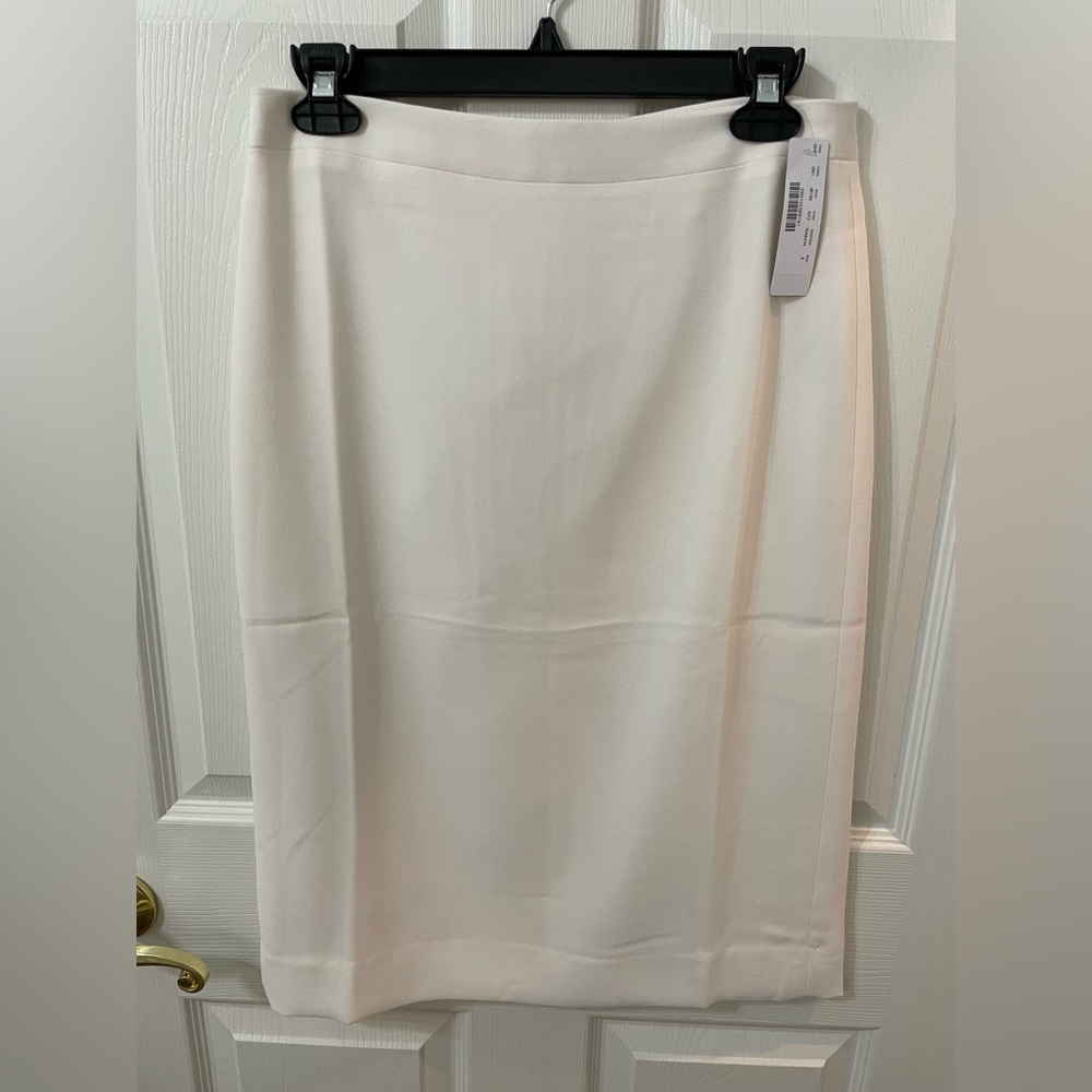 J Crew Ivory Pencil Skirt Size 6